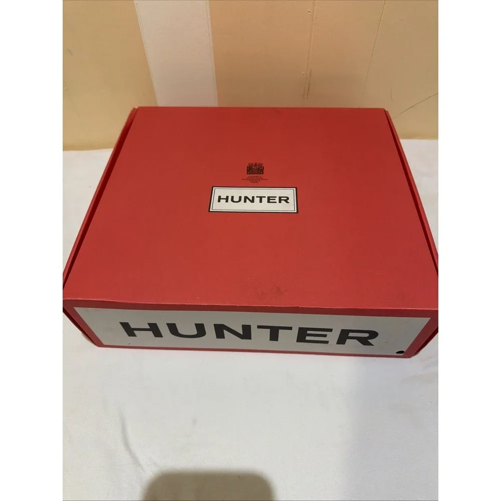 Hunter Original Women's Short Back Adjustable black Rain Boots. Size‎ US 11. New